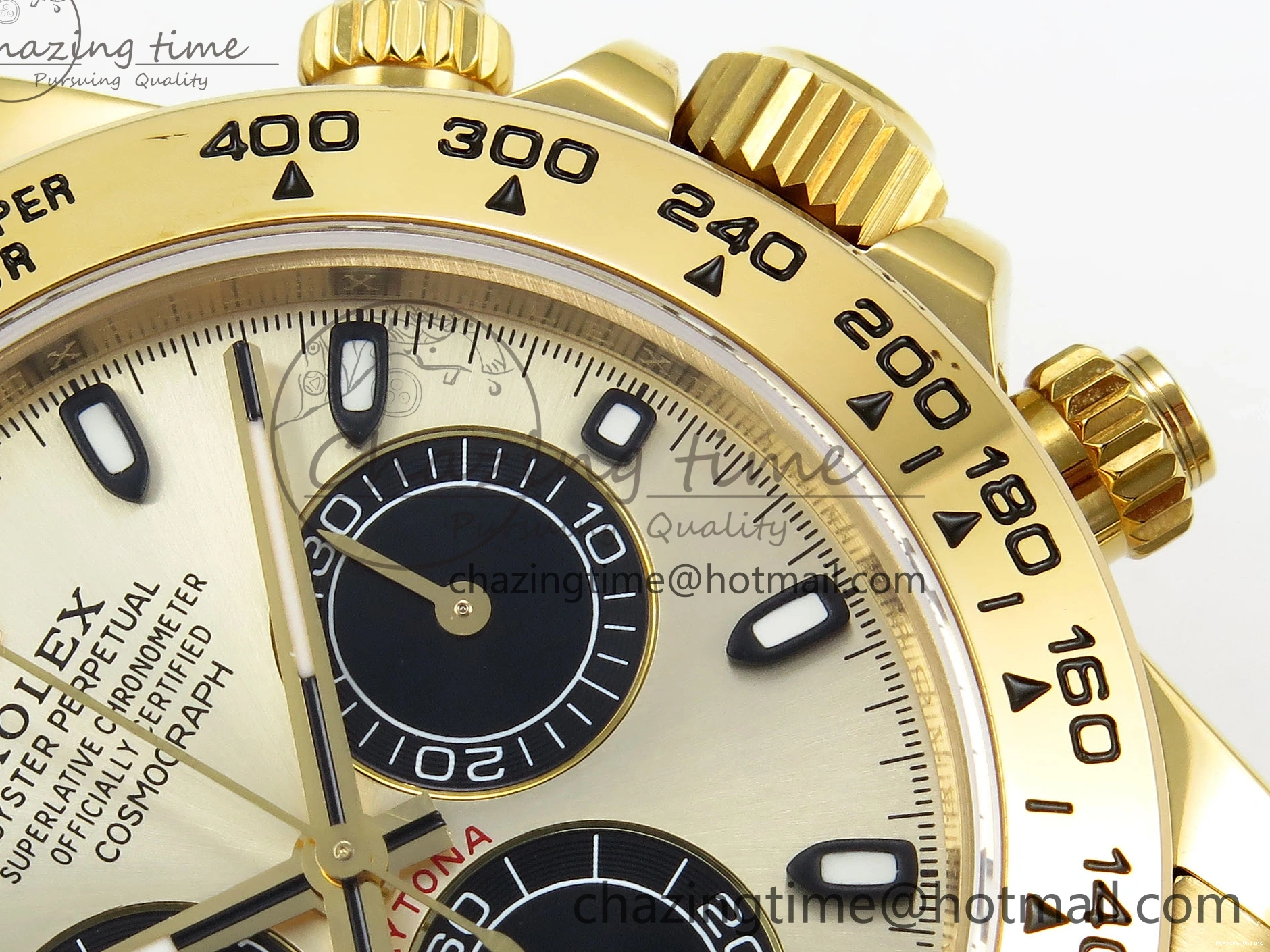 0219 Daytona 116508 QF 1:1 Best Edition YG Black Dial on YG Bracelet SH4130 V3 (Gain Weight) Tailored 1720